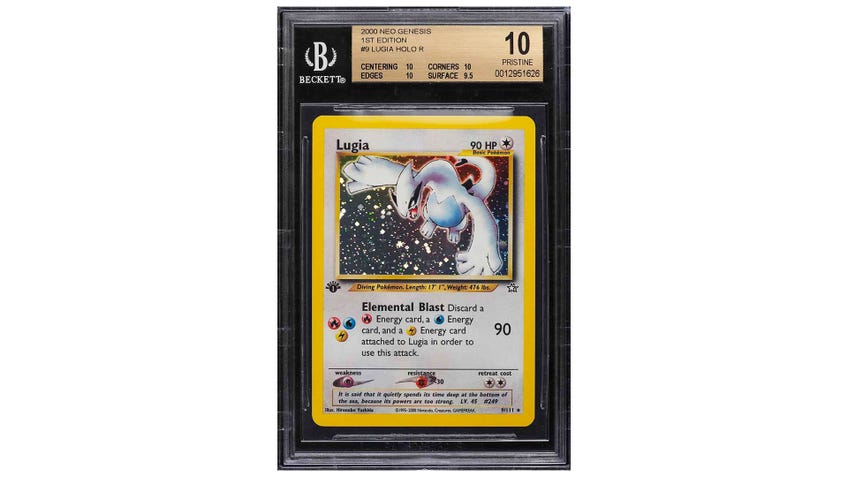 2000 Pokémon Neo Genesis 1st Edition Holo Lugia #9 card