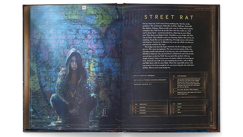 Spread for Blade Runner: The Roleplaying Game - Replicant Rebellion.