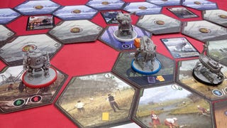 An image of the board and pieces for Expeditions.