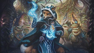 Artwork from Magic: The Gathering's Bloomburrow set, featuring Jace Beleren as a fox