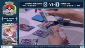 A player prepares to play a card from their hand during the Pokémon World Championships 2022 stream